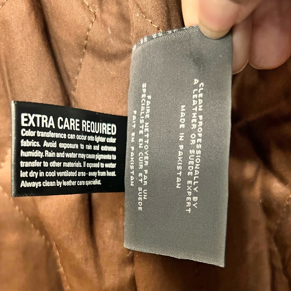 Marc New York mens size small, chocolate brown leather three-quarter jacket - Picture 4 of 7